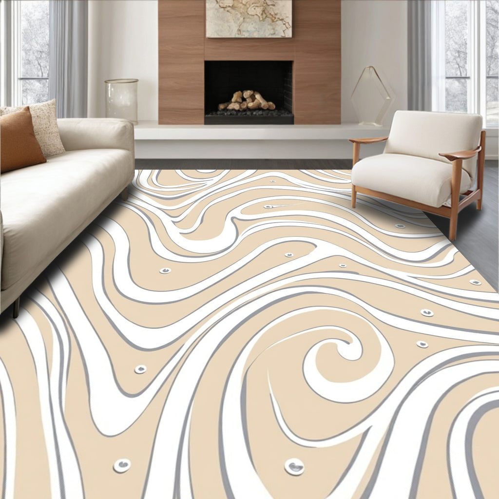 Abstract Swirl Dune Inspired Rug