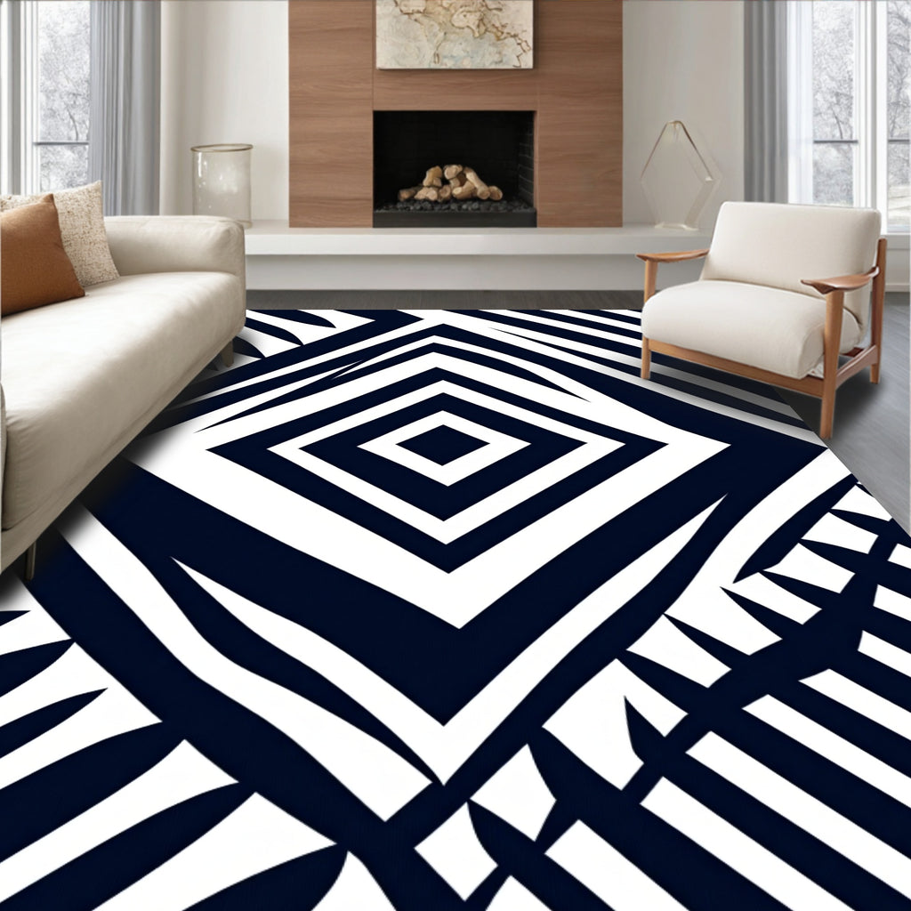 Bold Geometric Abstract Design Rug