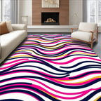 Vibrant Wave Pattern Rug Redesign Rug