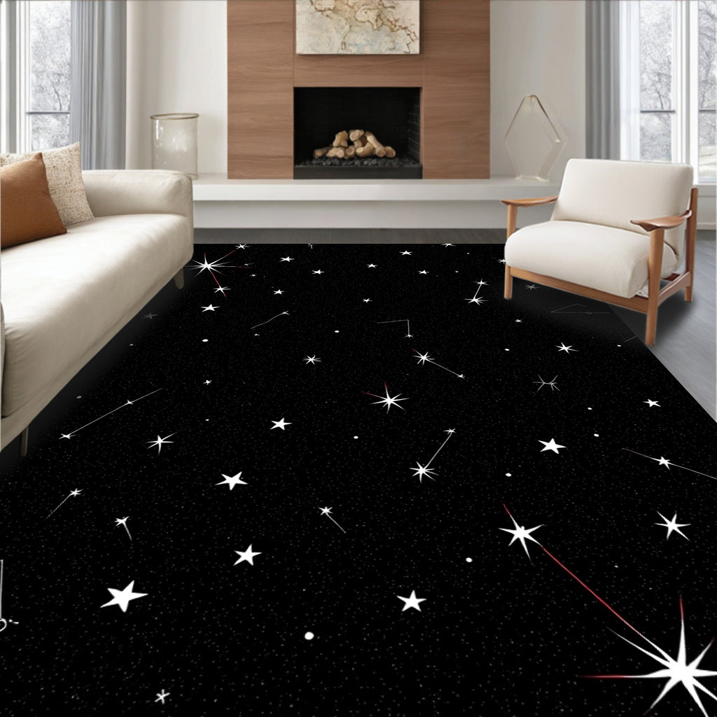 Celestial Constellation Starry Night Rug