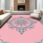 Ornate Floral Medallion Design Rug