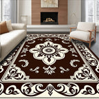 Elegant Floral Scrollwork Frame Design Rug