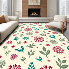 Floral Leafy Patterned Rug