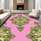 Ornate Floral Medallion Pattern Rug