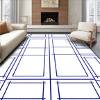 Geometric Grid Design Rug