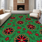 Bold Floral Medallion Pattern Rug