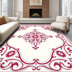 Ornate Floral Scarlet Pattern Rug