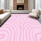 Pink Swirl Abstract Art Rug