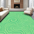 Vibrant Swirls Wavy Lines Design Rug