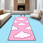 Cute Pink Cloud 2 Cat Pattern Rug