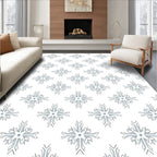Elegant Snowflake Pattern Rug
