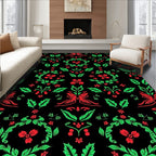Bold Floral Vine Pattern Rug