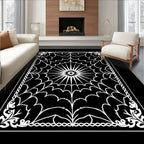 Intricate Spiderweb Mandala Design Rug