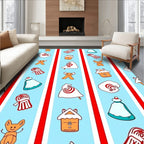 Gingerbread Candy Cane Stripes Christmas Rug
