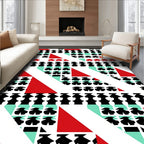 Geometric Shapes With Bold Color Accents Rug