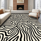 Bold Abstract Wavy Stripe Rug