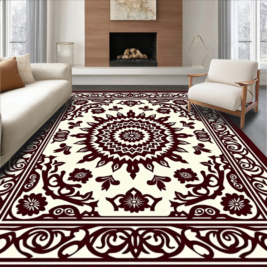 Classic Floral Mandala Design Rug