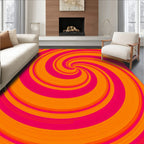 Vibrant Spiral Pattern Rug
