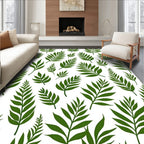 Green Leaf Tropical Pattern Rug