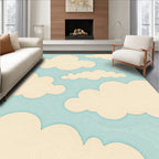 Whimsical Cloud Swirl Pattern Rug