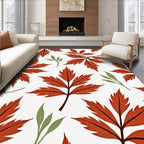Autumn Leaf Patterned Design Rug
