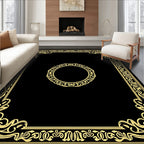 Retro Filigree Border Pattern Rug