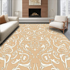 Damask Style Scrolling Floral Pattern Rug
