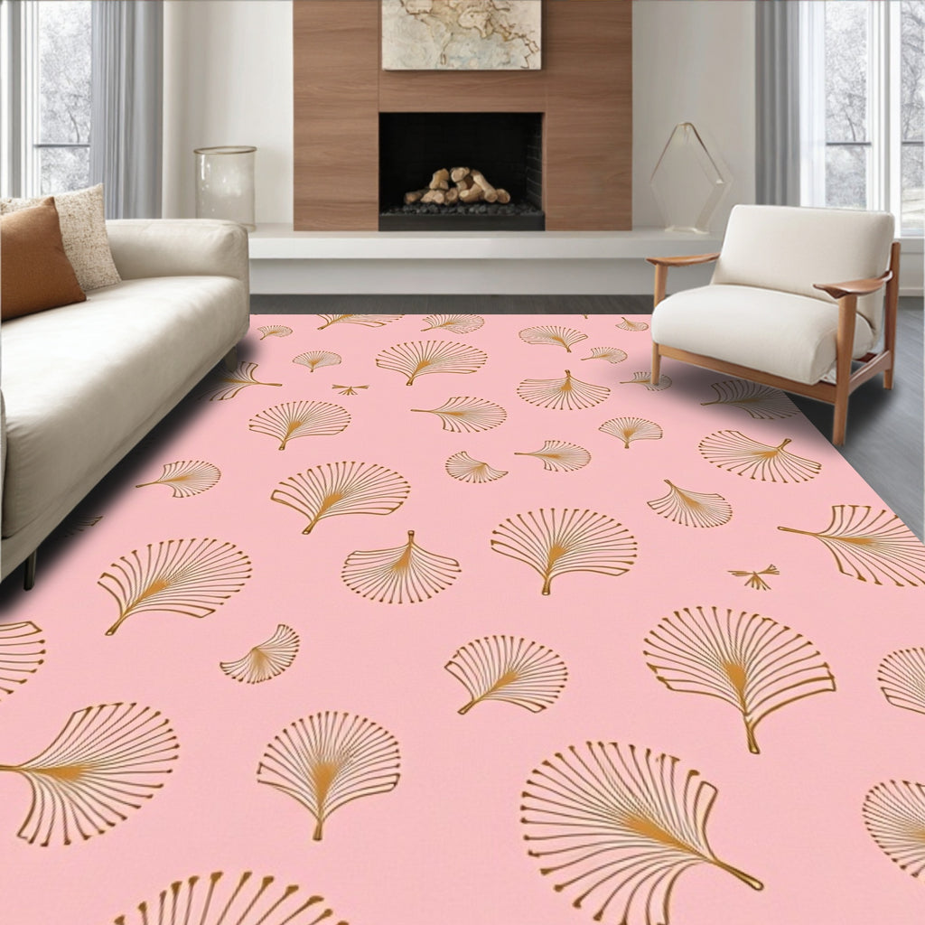 Art Deco Fan Pattern Design Rug