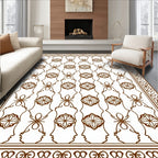 Ornate Floral Connective Element Pattern Rug