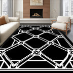 Art Deco Diamond Lattice Geometric Rug