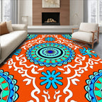 Vibrant Mandala Floral Pattern Rug