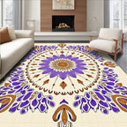Floral Medallion With Purple Accents Rug