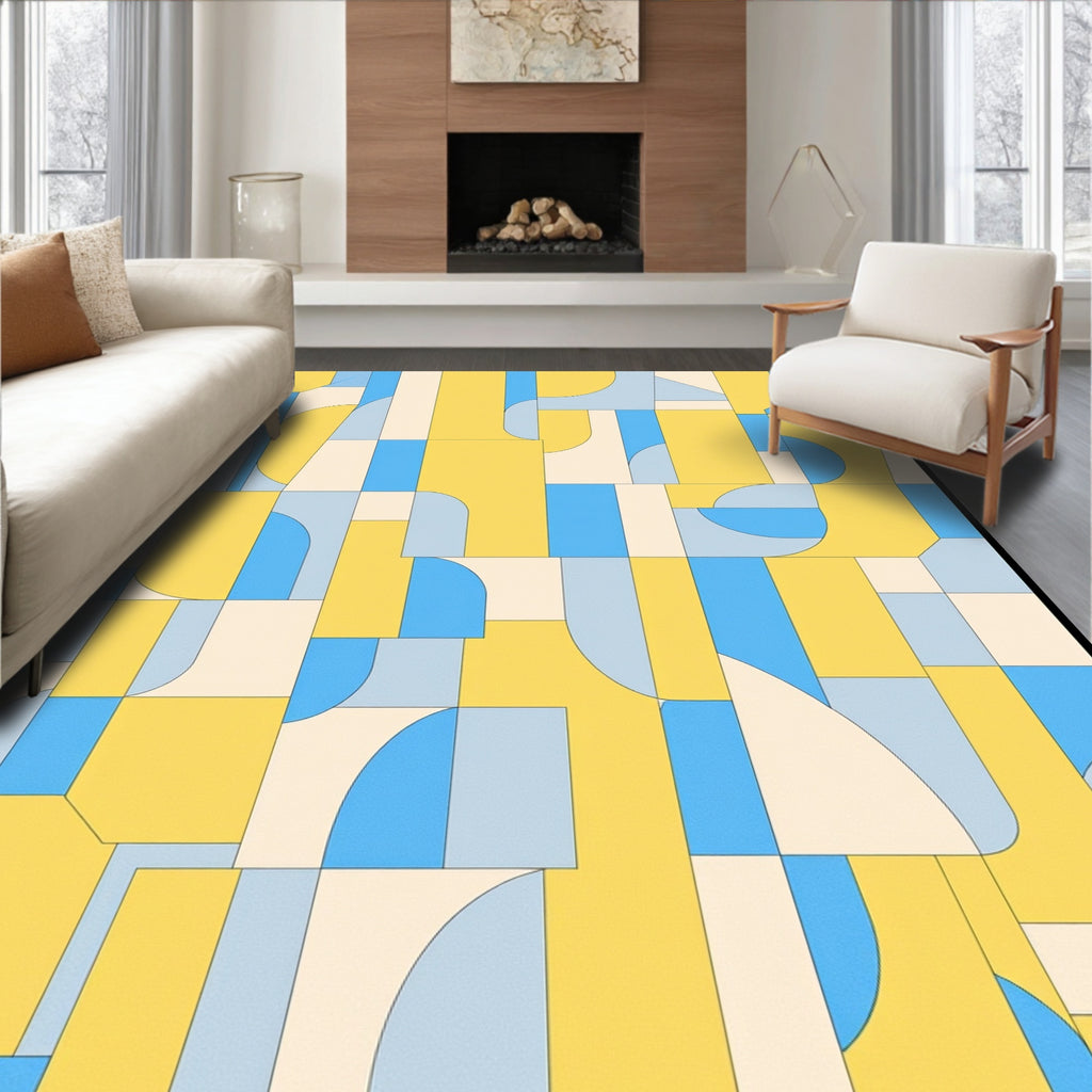 Minimalist Geometric Abstract Shapes Rug