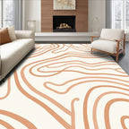 Abstract Swirls Warm Tones Design Rug
