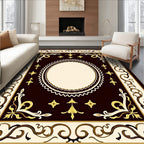 Ornate Gold Cream Antique Style Rug