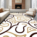 Abstract Swirl Contemporary Whimsical Design Rug