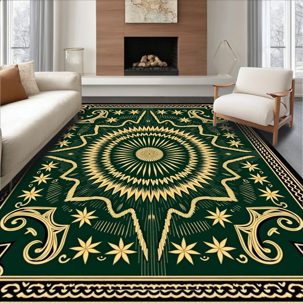 Radiant Starburst Geometric Design Rug
