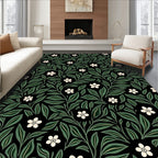 Dark Academia Floral Vine Pattern Rug
