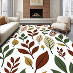 Autumn Leaves Nature Print Rug