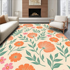 Retro Floral Vines Pattern Design Rug