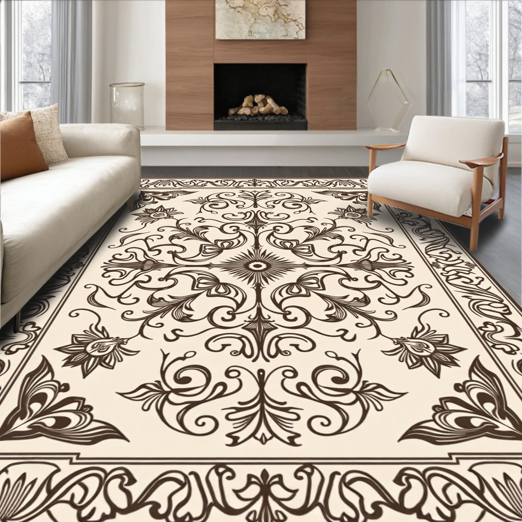 Vintage Floral Arabesque Pattern Rug