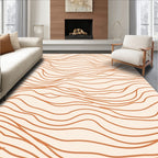 Minimalist Wavy Organic Stroke Design Rug