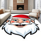 Jolly Santa Claus Festive Christmas Character Rug