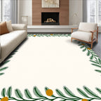 Green Pine Berry Border Rug