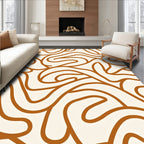 Abstract Swirl Warm Tones Pattern Rug