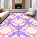 Pastel Floral Symmetry Pattern Rug