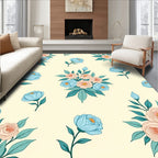 Floral Bouquet Pattern Pastel Rug