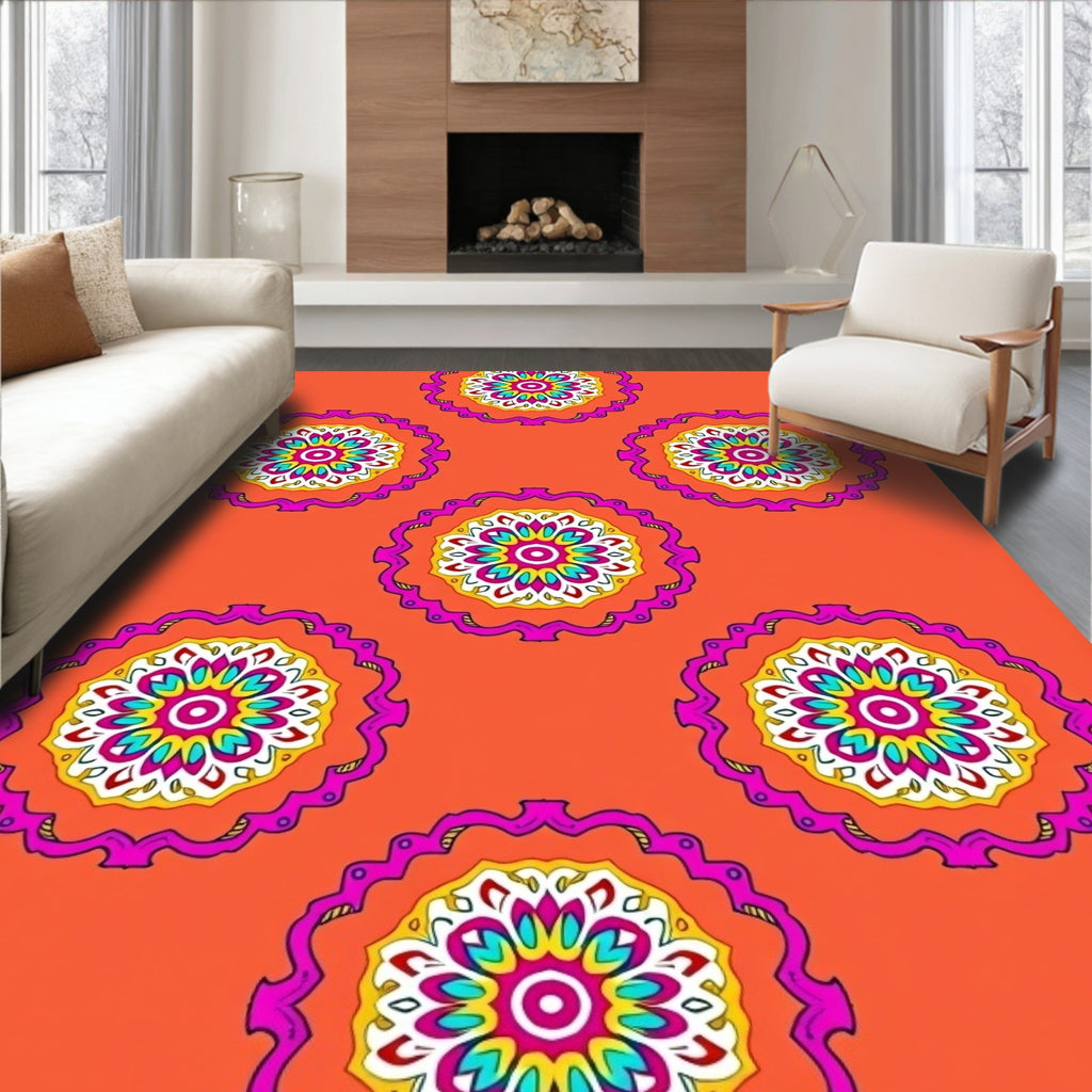 Vibrant Mandala Ethnic Pattern Rug
