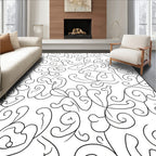 Abstract Swirling Vine Pattern Design Rug