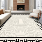Abstract Geometric Contour Pattern Rug